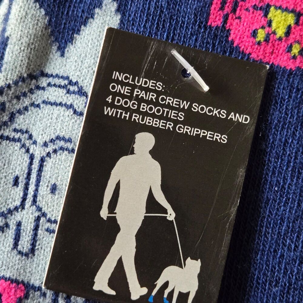Rick and Morty Adult Swim Dog Booties & Crew Socks Sizes 6 - 12 men